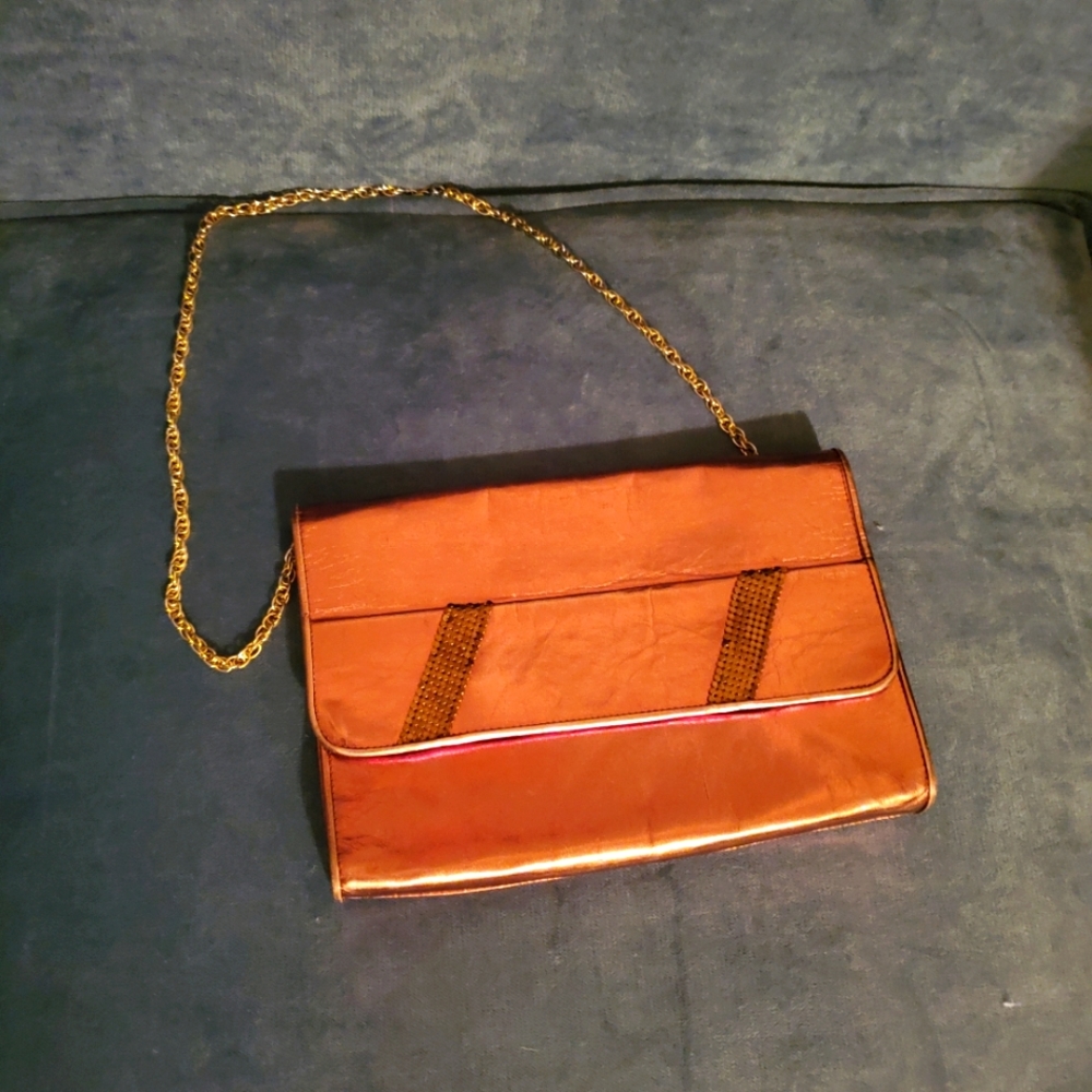 Garolini by Halston clutch Bronze VINTAGE